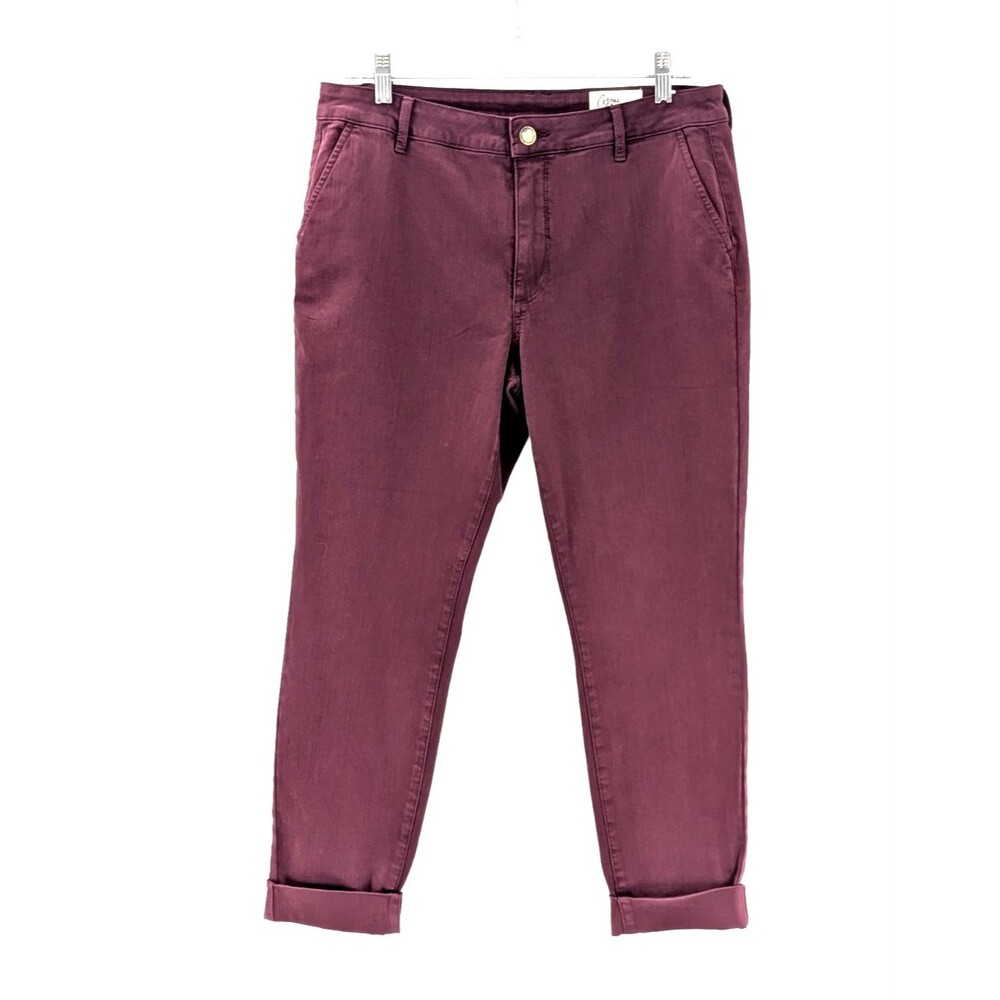 Cosmic Blue Love Maroon Red Dark Wash Mid Rise Cuffed Ankle Jeans 12P 32x24